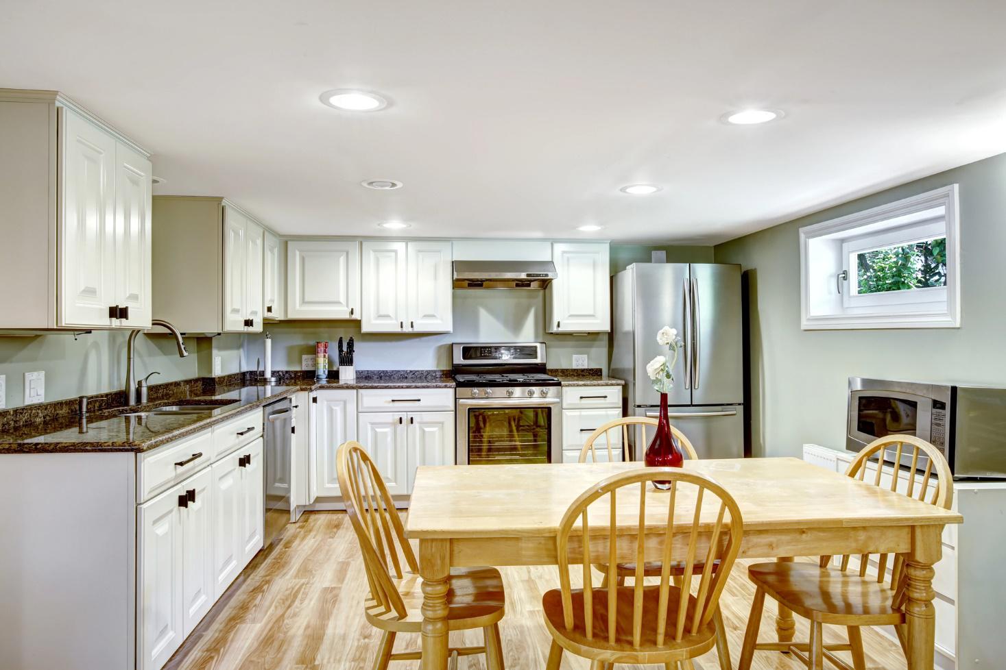 Basement kitchen room